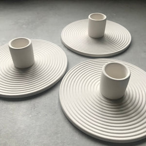 Single Ribbed Candle Holder
