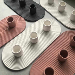 Trio Ribbed Candle Holder
