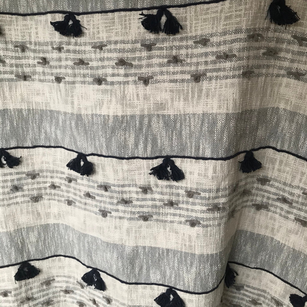Stripe Tassel Handmade Throw