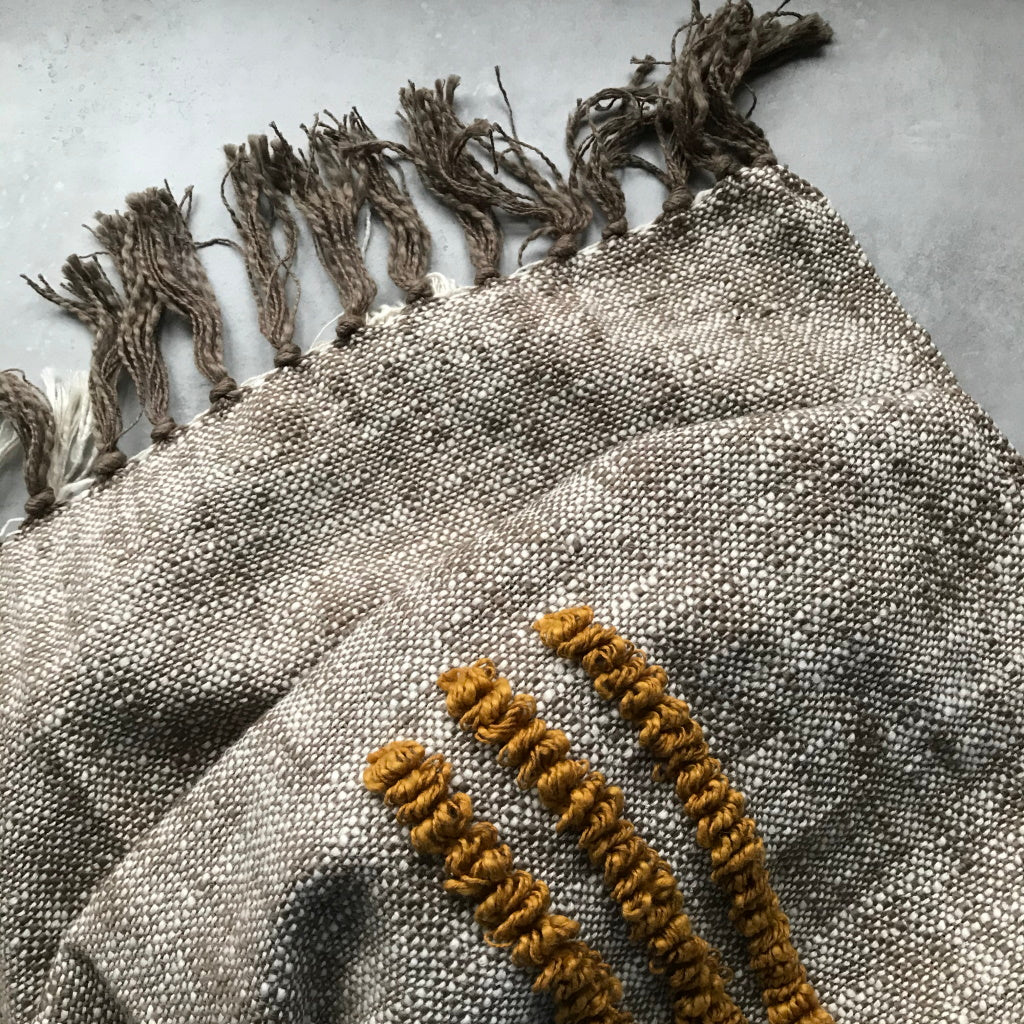 Rust Patchwork Handmade Throw